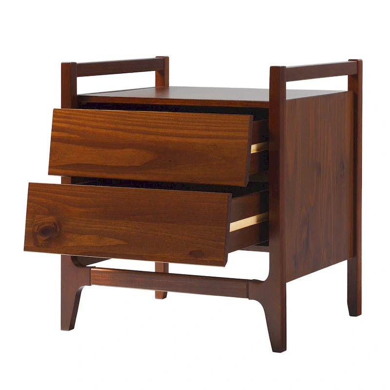 Mid-Century Modern Solid Wood Nightstand