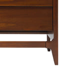 Mid-Century Modern Solid Wood Nightstand with Angled Drawer
