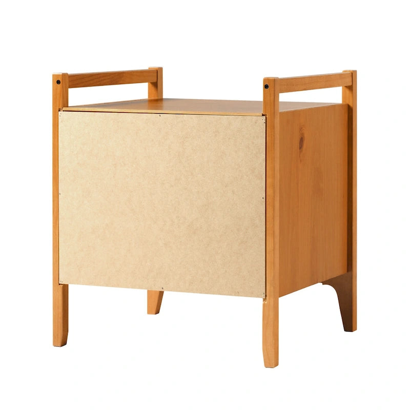 Mid-Century Modern Solid Wood Nightstand