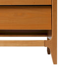 Mid-Century Modern Solid Wood Nightstand with Angled Drawer