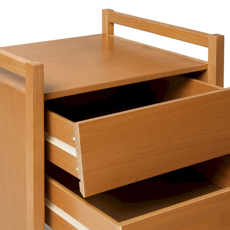 Mid-Century Modern Solid Wood Nightstand