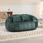 Sofá Moderno de Chão Chenille de 150 cm com Chaise Longue e Enchimento de Espuma