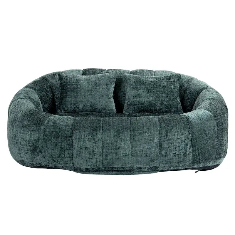 Modern 59 Chenille Loveseat Chaise Lounge Chair