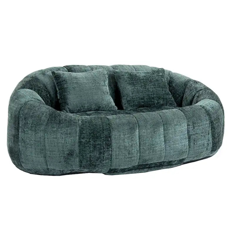 Modern 59 Chenille Loveseat Chaise Lounge Chair