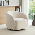 Modern Glam Velvet Upholstered 360 Degree Swivel Accent Armchair