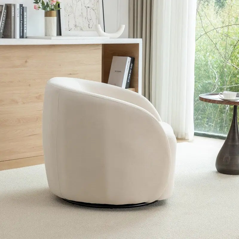 Modern Glam Velvet Upholstered 360 Degree Swivel Accent Armchair