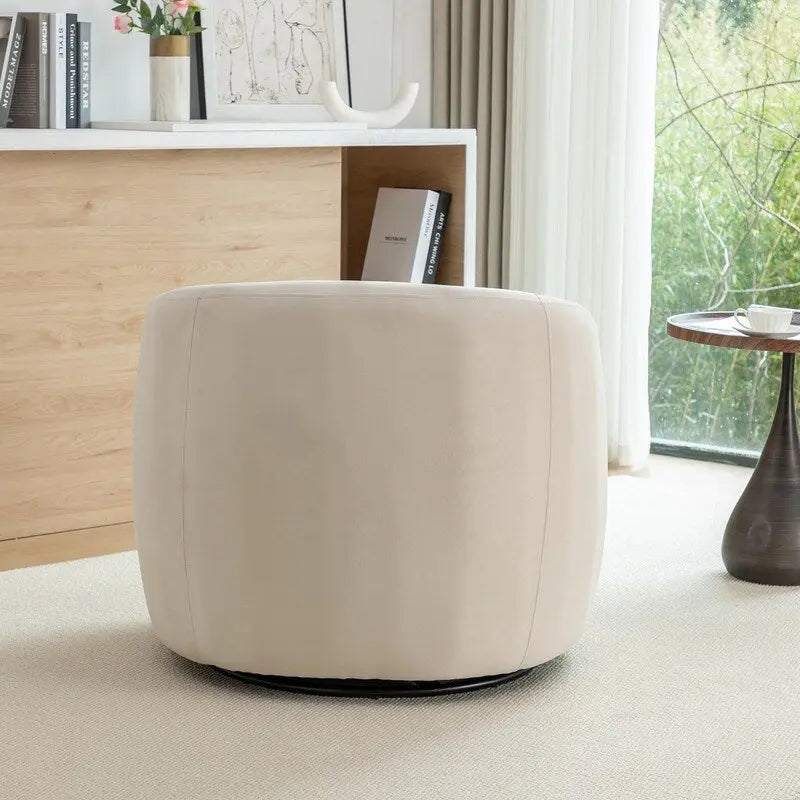 Modern Glam Velvet Upholstered 360 Degree Swivel Accent Armchair