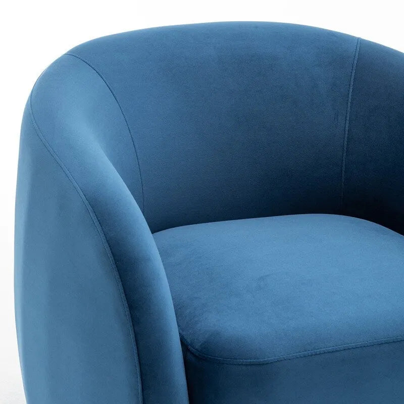 Modern Glam Velvet Upholstered 360 Degree Swivel Accent Armchair