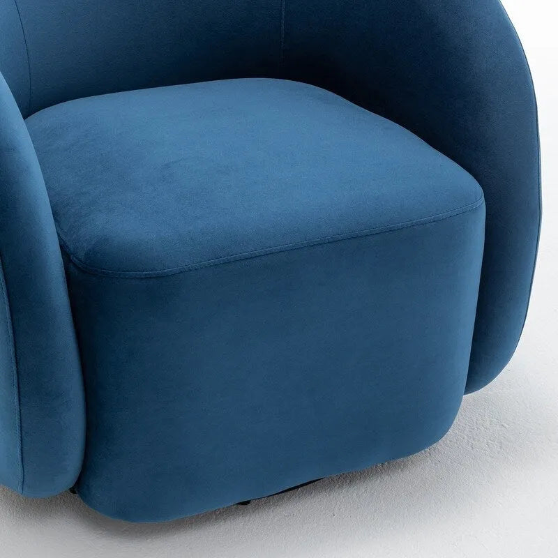 Modern Glam Velvet Upholstered 360 Degree Swivel Accent Armchair
