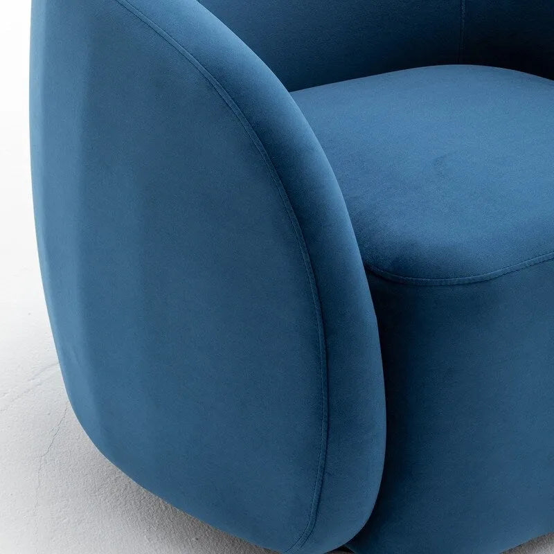 Modern Glam Velvet Upholstered 360 Degree Swivel Accent Armchair