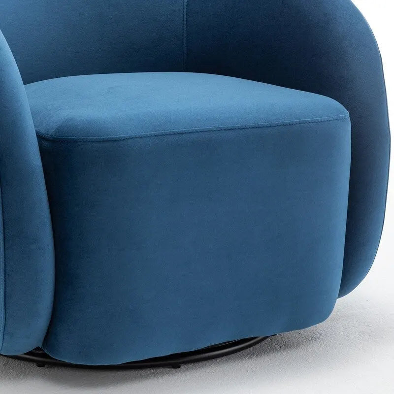 Modern Glam Velvet Upholstered 360 Degree Swivel Accent Armchair