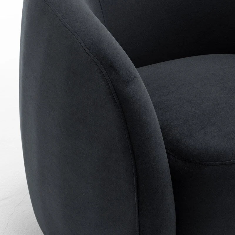 Modern Glam Velvet Upholstered 360 Degree Swivel Accent Armchair
