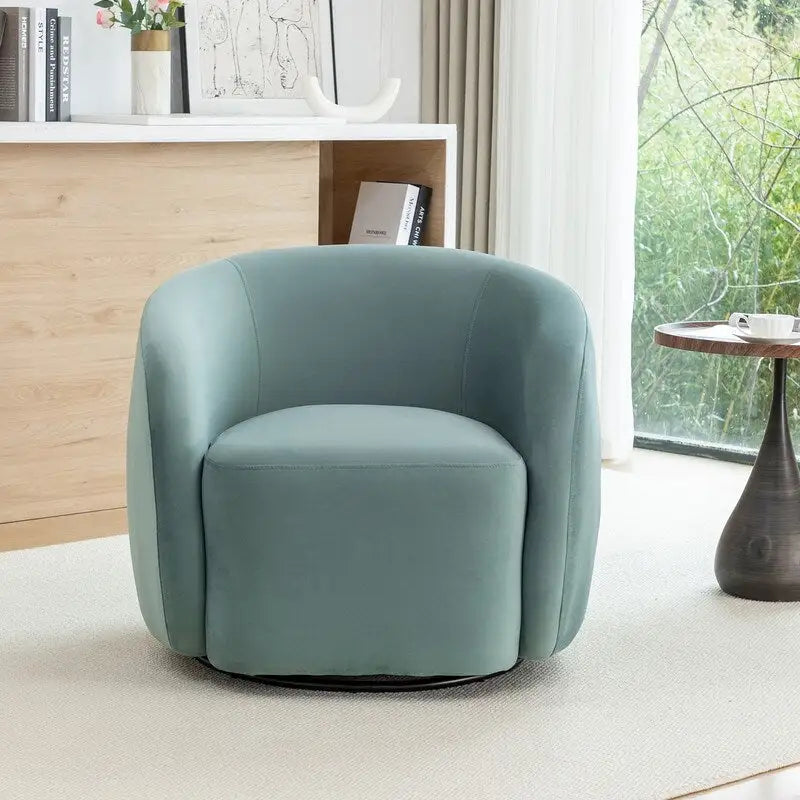 Modern Glam Velvet Upholstered 360 Degree Swivel Accent Armchair