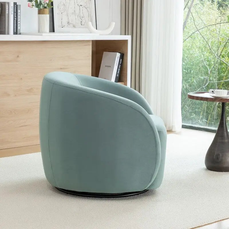 Modern Glam Velvet Upholstered 360 Degree Swivel Accent Armchair