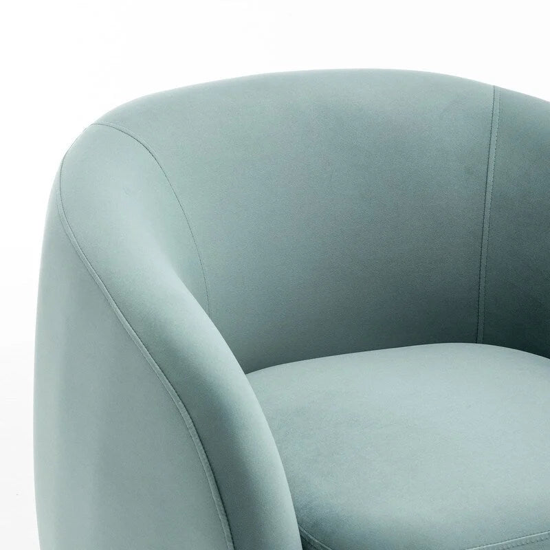Modern Glam Velvet Upholstered 360 Degree Swivel Accent Armchair