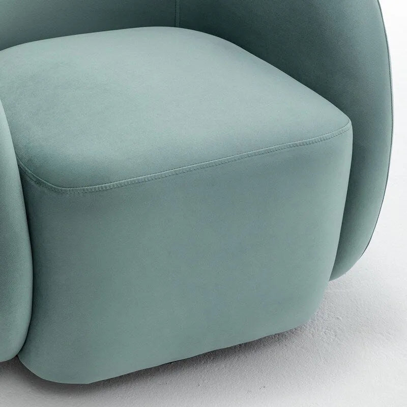 Modern Glam Velvet Upholstered 360 Degree Swivel Accent Armchair