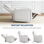 Manual Recliner with 360 Swivel, Rocking and Ergonomic Backrest