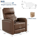 Manual Recliner with 360 Swivel, Rocking and Ergonomic Backrest
