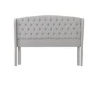 Cama de Plataforma King Estofada com Cabeceira Capitonada