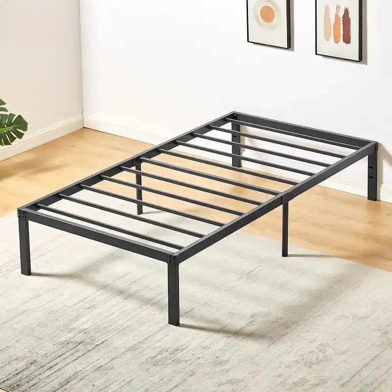 Kids Bed Frames Queen Size Metal Bed Frames Mattress Foundation(Twin/Full/Queen/King 4 Options)