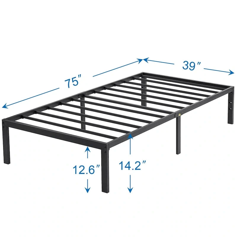Kids Bed Frames Queen Size Metal Bed Frames Mattress Foundation(Twin/Full/Queen/King 4 Options)