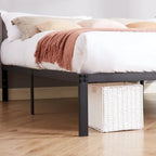 Estrutura de Cama Metálica com Estrado e Armazenamento por Baixo da Cama