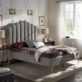 Eggleston Art Deco Velvet Upholstered Platform Bed by iNSPIRE Q Bold