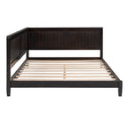 Cama de Solteiro em Madeira de Tamanho Normal com Design Moderno de Meados do Século
