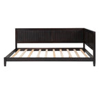 Cama de Solteiro em Madeira de Tamanho Normal com Design Moderno de Meados do Século