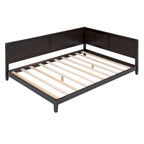 Cama de Solteiro em Madeira de Tamanho Normal com Design Moderno de Meados do Século