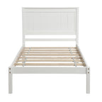 Estrutura de Cama de Madeira com Cabeceira e Estrado de Sarrafos