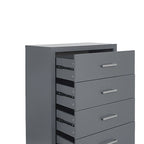 5 Drawer Dresser with Iron Base and Ample Storage