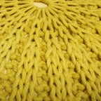 Boho Round Hand Knit Cotton Pouf Ottoman