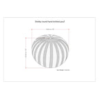 Boho Round Hand Knit Cotton Pouf Ottoman