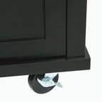 Rolling Kitchen Cart with Storage Cabinet and Drop Leaf Top
