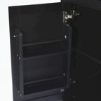 Rolling Kitchen Cart with Storage Cabinet and Drop Leaf Top