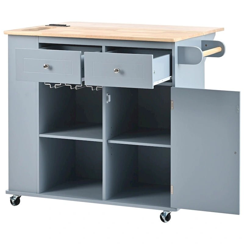 Kitchen Island with Power Outlet
