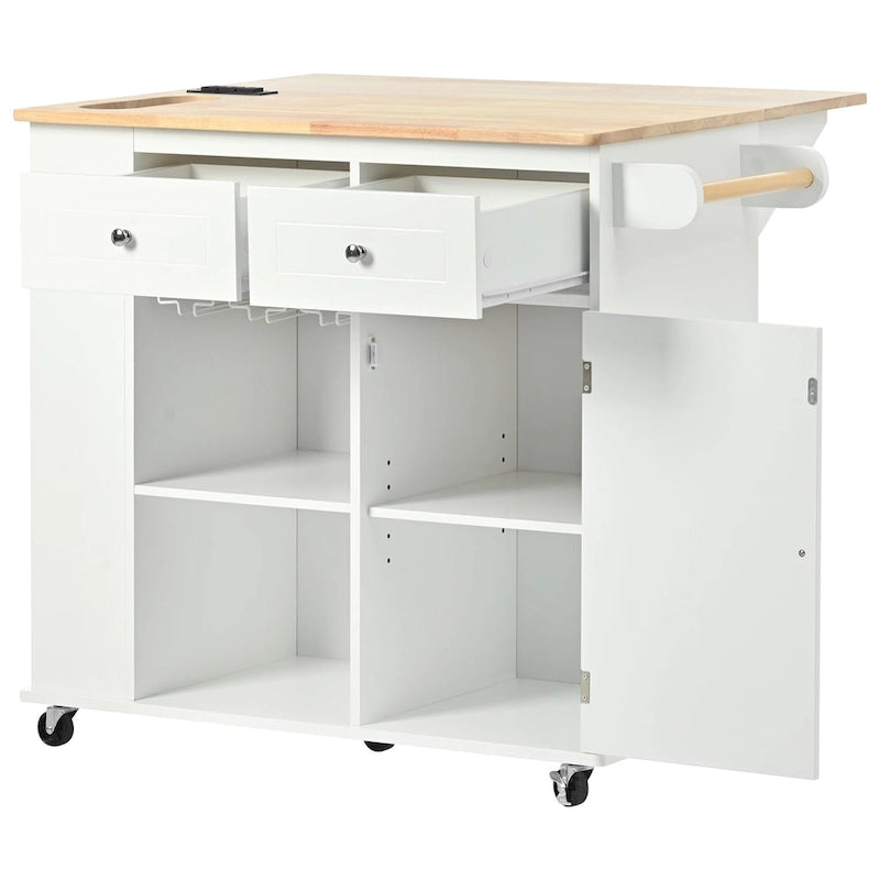 Kitchen Island with Power Outlet