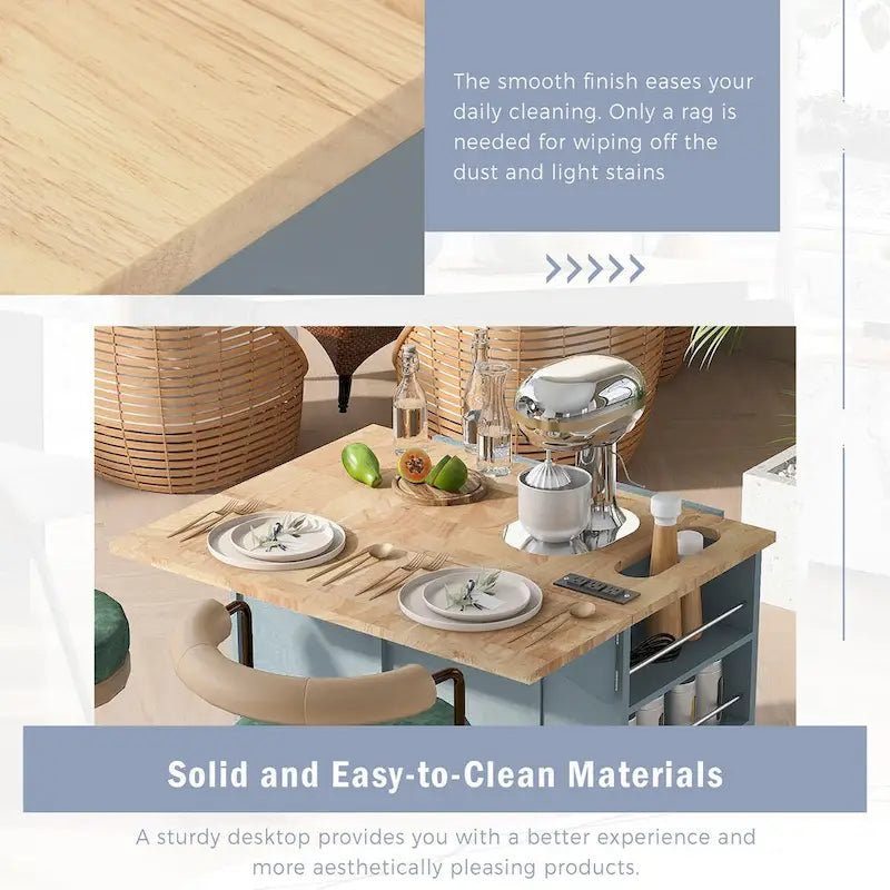 Kitchen Island with Power Outlet