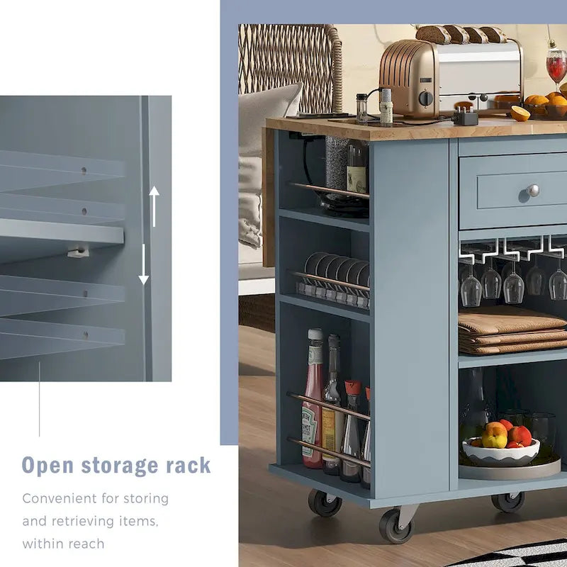 Kitchen Island with Power Outlet