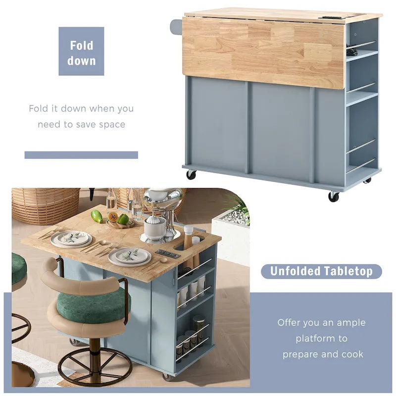 Kitchen Island with Power Outlet