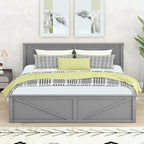 Cama Plataforma King Size de Madeira com Estrado de Madeira Maciça