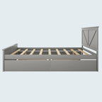 Cama Plataforma King Size de Madeira com Estrado de Madeira Maciça