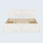 Cama Plataforma King Size de Madeira com Estrado de Madeira Maciça