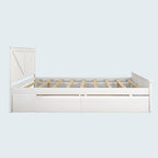 Cama Plataforma King Size de Madeira com Estrado de Madeira Maciça