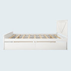 Cama Plataforma King Size de Madeira com Estrado de Madeira Maciça