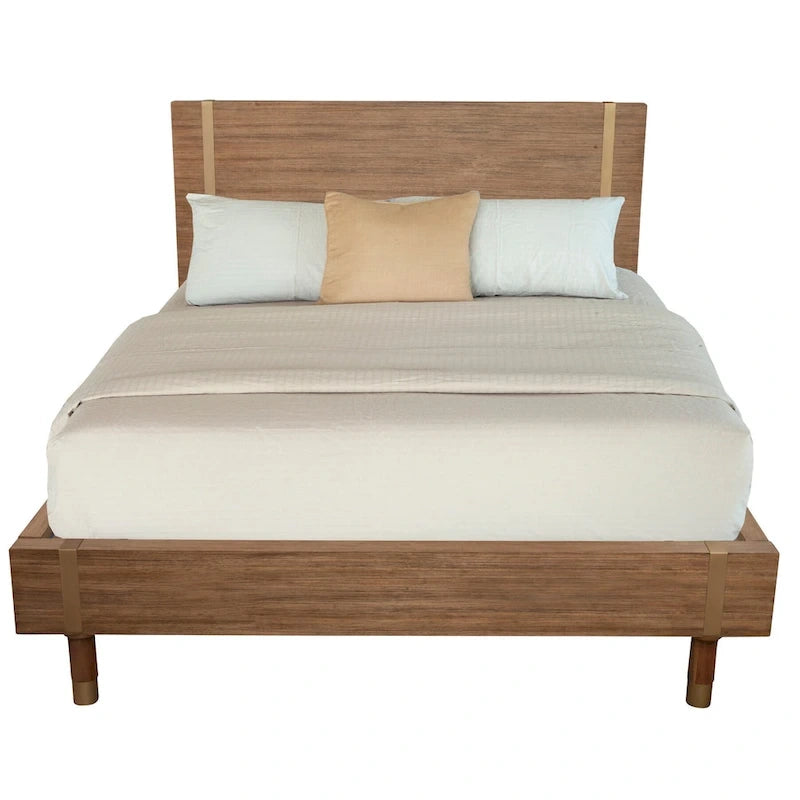 Wood Platform Bed in Sand (Beige)