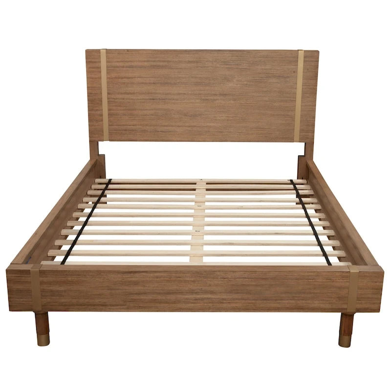 Wood Platform Bed in Sand (Beige)