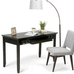 WYNDENHALL Halifax SOLID WOOD Transitional 54 inch Wide Desk in Hickory Brown