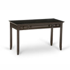 Solid Wood 54-Inch Transitional Desk in Hickory Brown